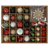 CGH Holiday Ornament Assortment 80 Piece Set Red And Green