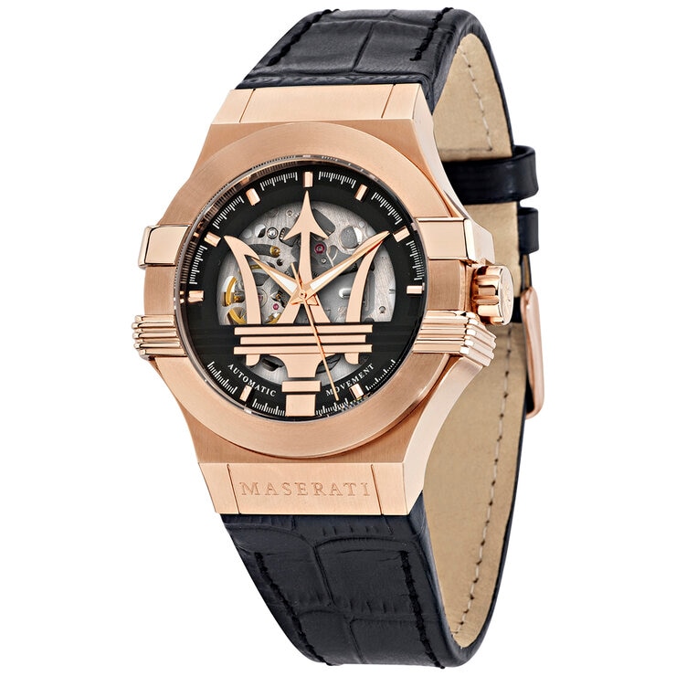 Maserati Potenza Men's Automatic Watch R8821108039 Black & Rose Gold Maserati Potenza Men's Automatic Watch R8821108039 Black & Rose Gold