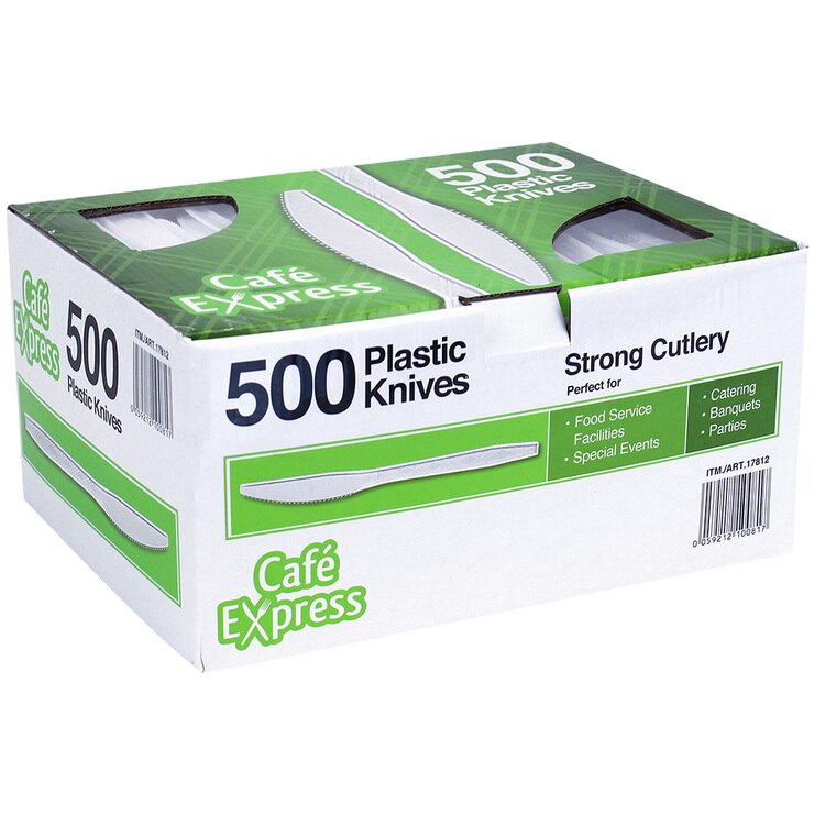 Cafe Express Heavy Weight Plastic Knives 500 Pack Costco Australia