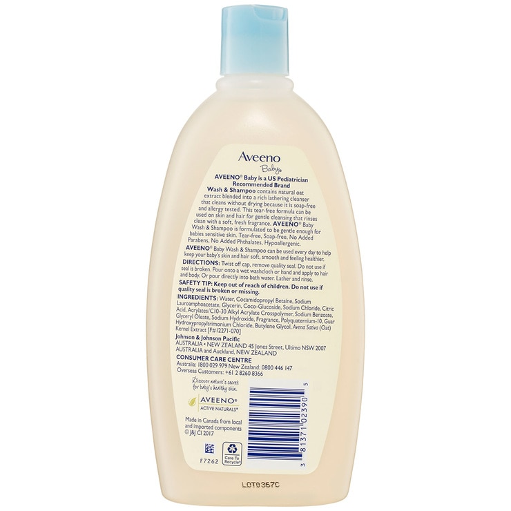 Aveeno Baby Wash & Shampoo 2 x 532ml Costco Australia