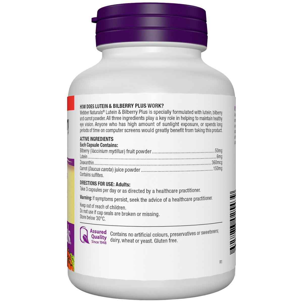 Webber Naturals Lutein & Bilberry Plus 150 Caps