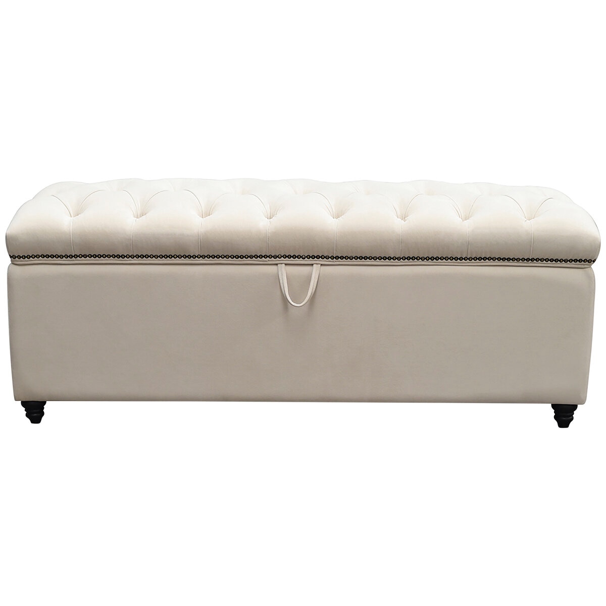 Moran Princess Storage Ottoman Cream