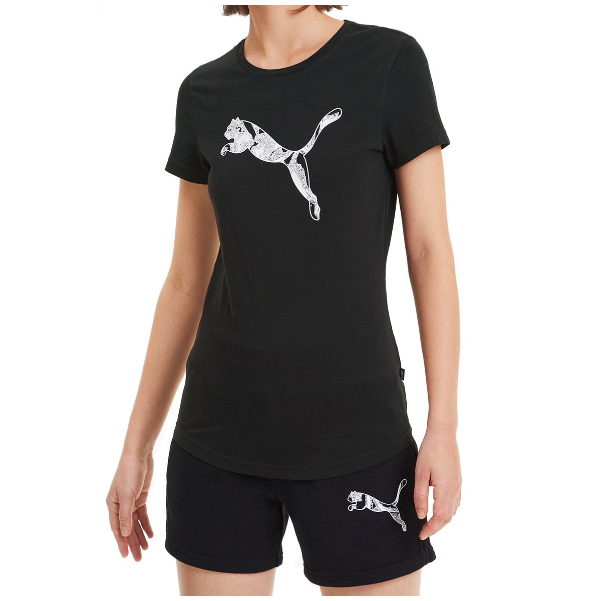 Puma-Women's Graphic Logo Tee - Black