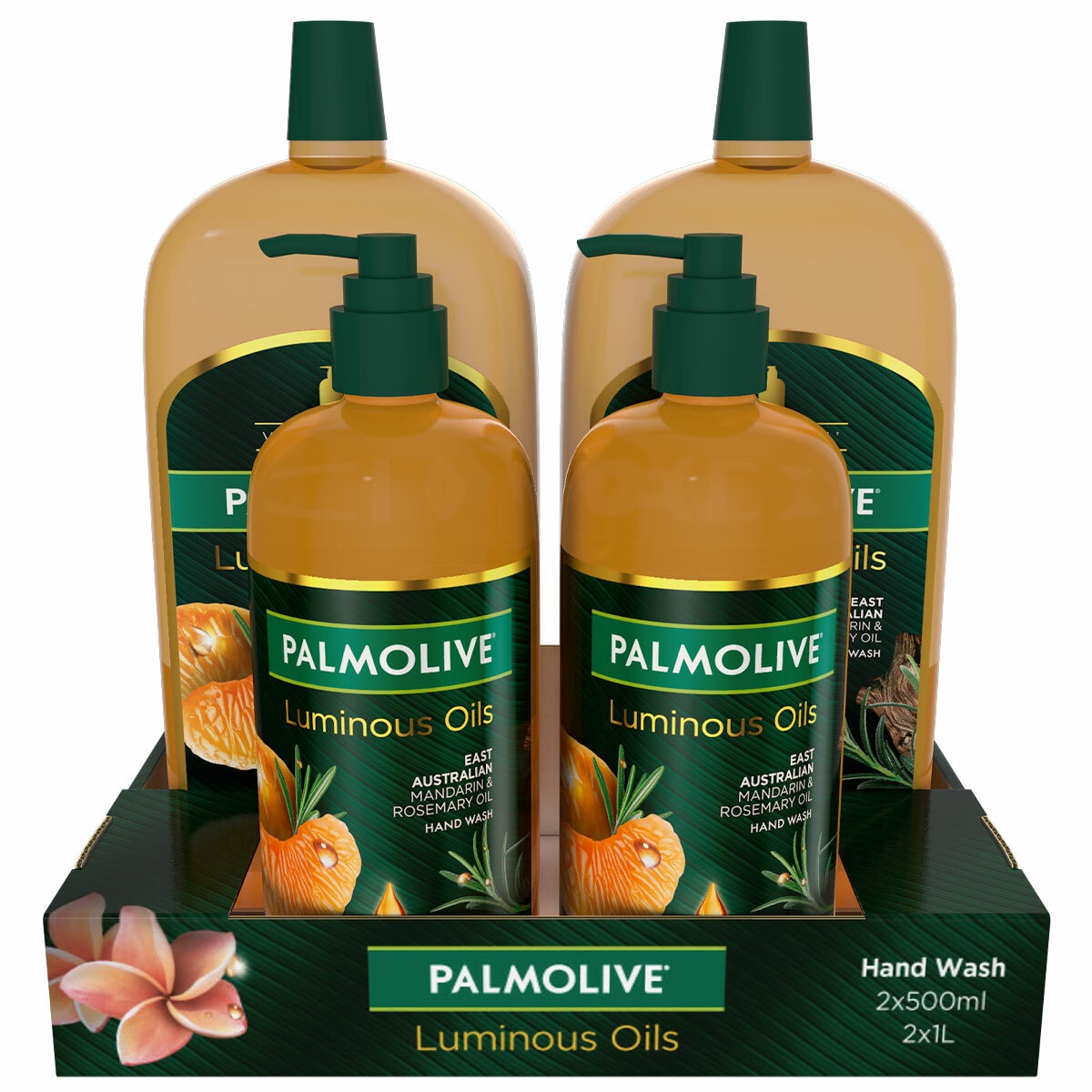 Palmolive Luminous Oils Hand Wash 2 x 1L Refill + 2 x 250ml Pump