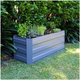 Green Life Slim GARDEN BED with Cover - Slate Grey