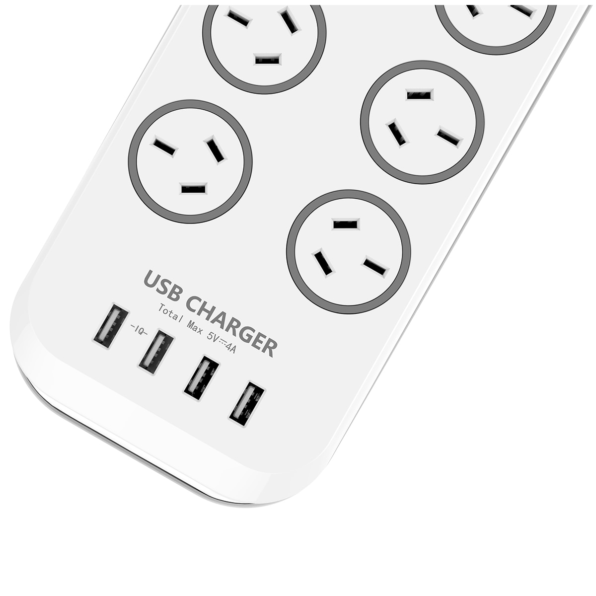 Huntkey Powerboard with 4 USB 8 outlet 2 pack