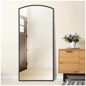 Life In Style Black Floor Mirror