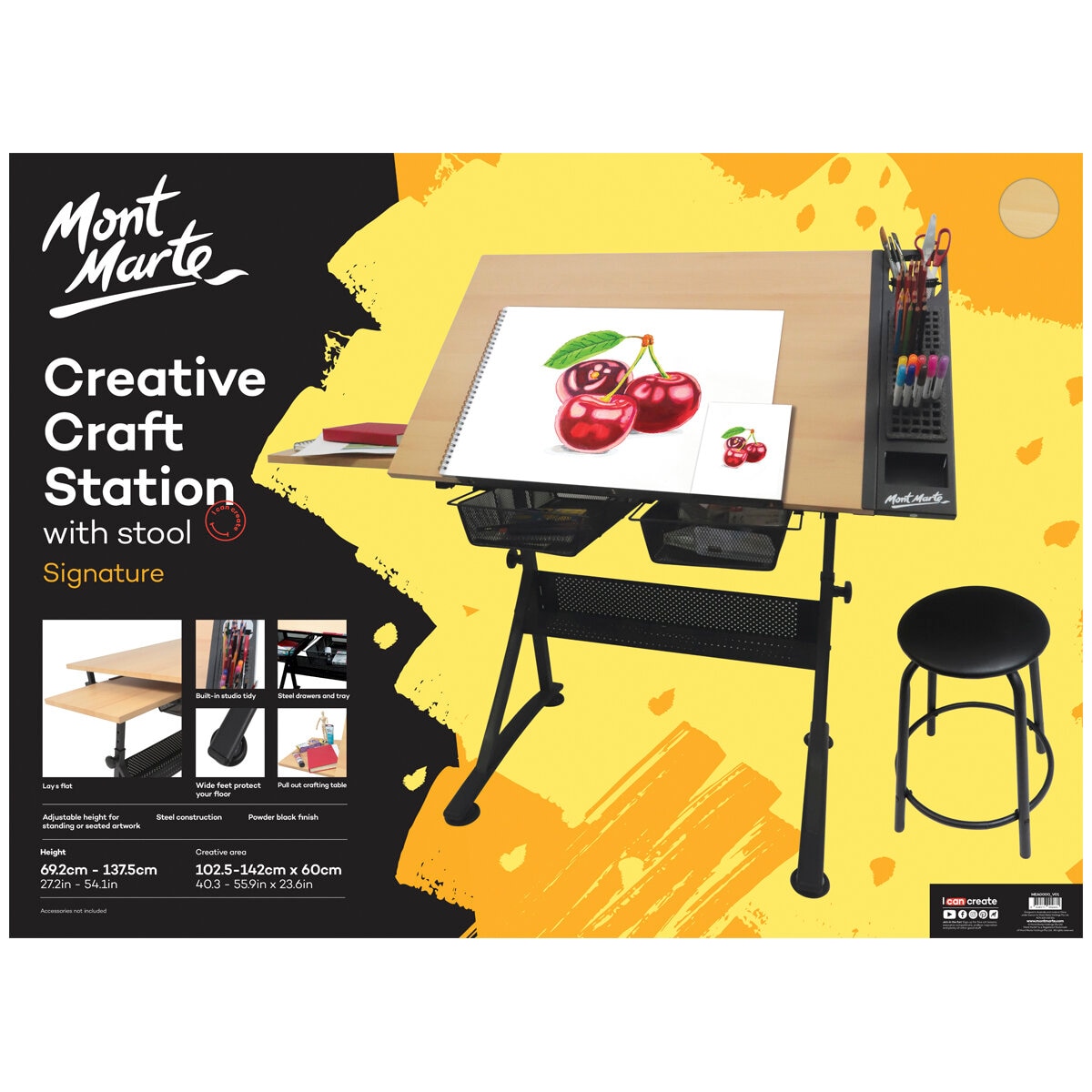 Mont Marte Creative Craft Station with Stool