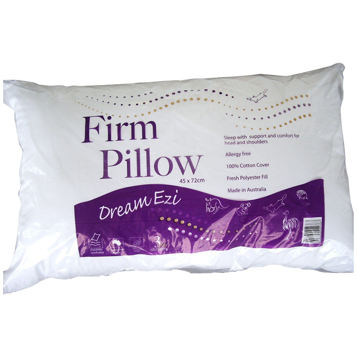 Kingtex Pillow 45x72cm White Firm