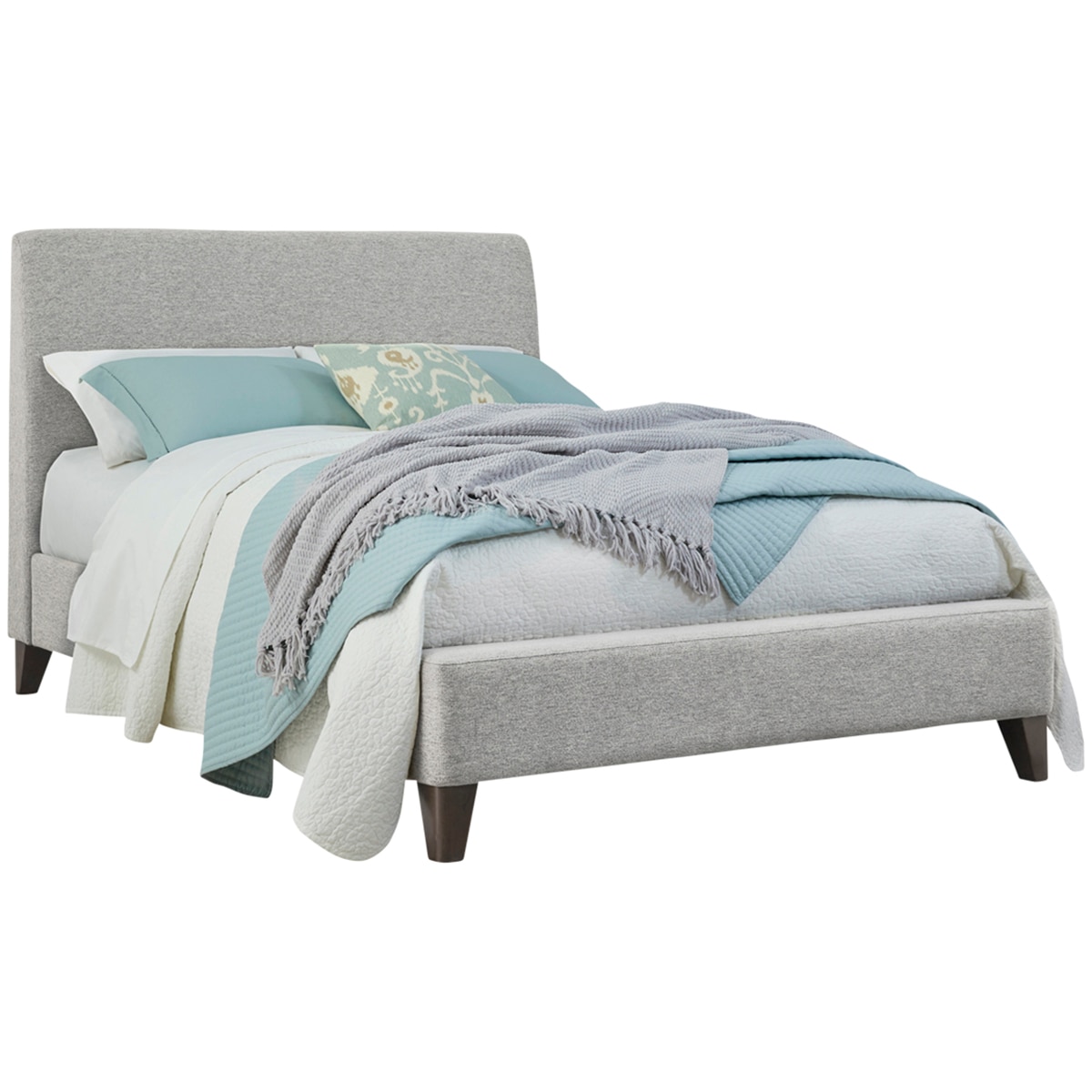 Northridge Home Upholstered Queen Bed - Grey
