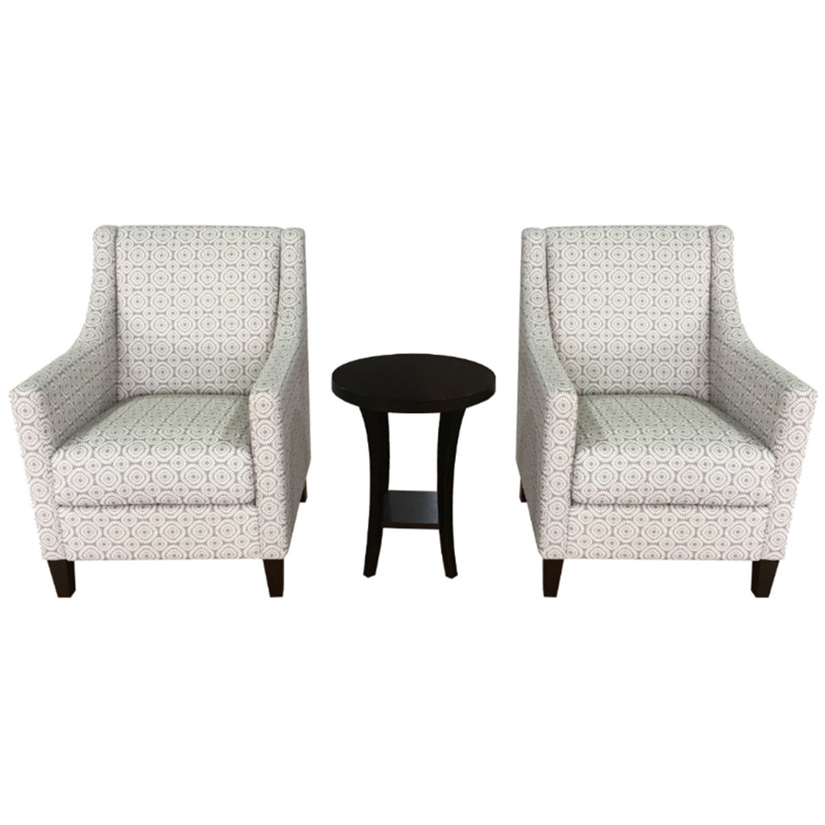 LF Fabric Accent Chairs & Table 3 piece Set
