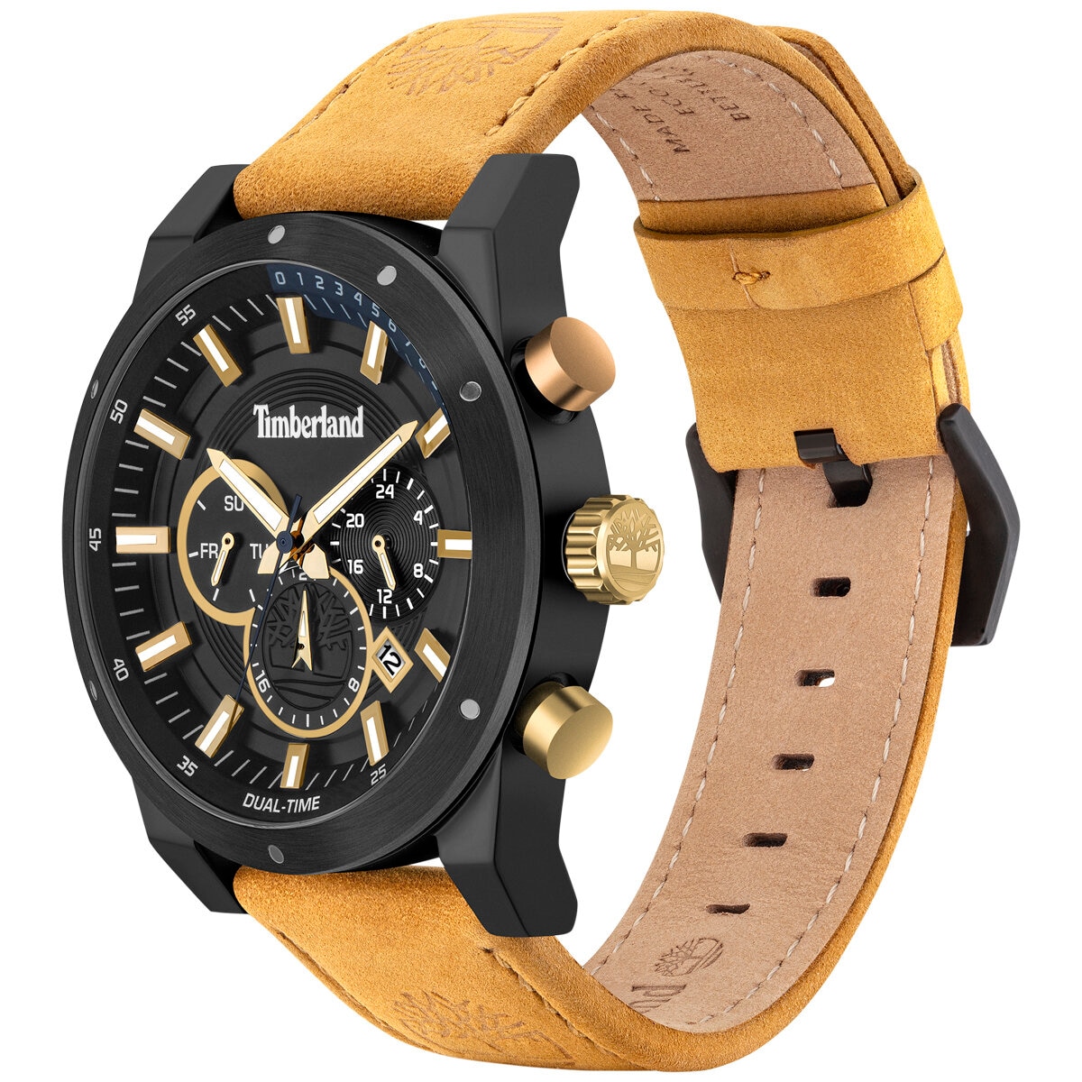 Timberland Sherbrook Black Dial Leather Watch