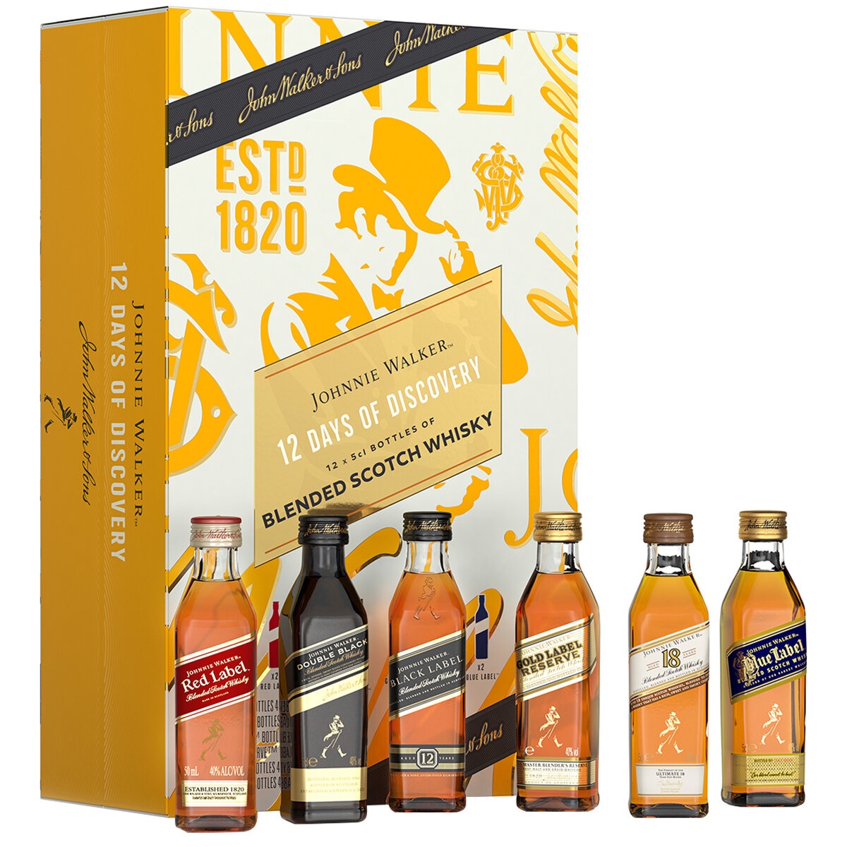 Johnnie Walker Blended Scotch Whisky 12 Days of Discovery 12 x 50ml