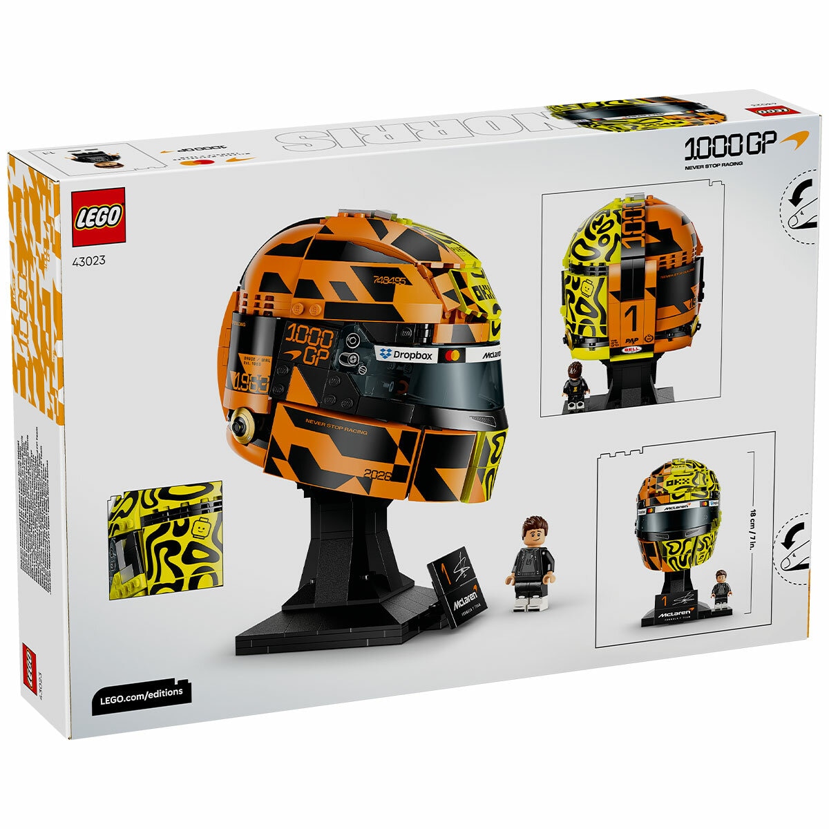 LEGO McLaren Mastercard F1 Team Lando Norris Helmet 43023 LEGO McLaren Mastercard F1 Team Lando Norris Helmet 43023