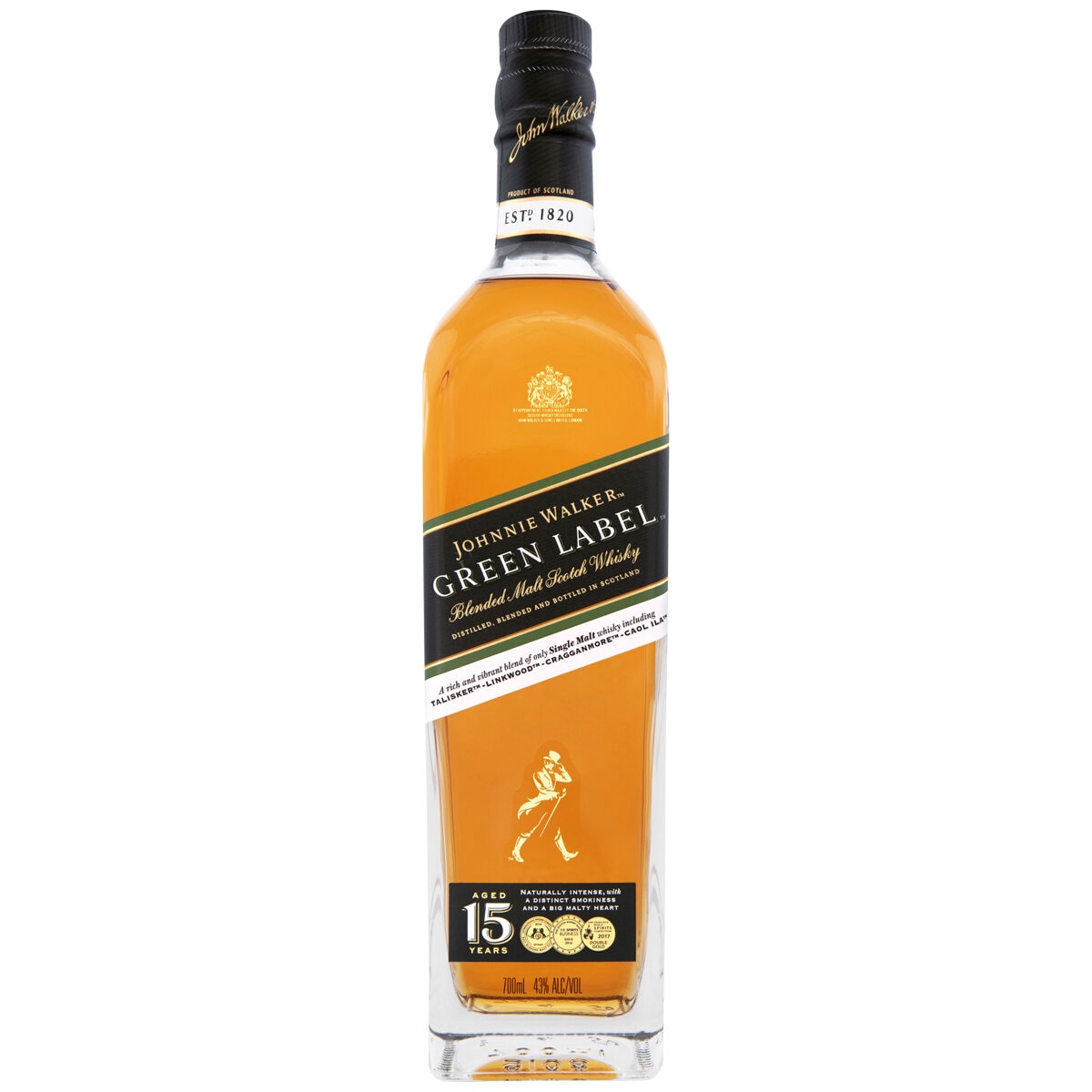 Johnnie Walker Green Label Blended Scotch Whisky 700ml