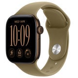 Apple Watch Series 12 GPS 42mm Dark Bronze Aluminium Case with Olive Sport Band - S/M