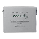 Odyssey Living Eco Lush Organic Cotton and Bamboo King Sheet Set Night Silver