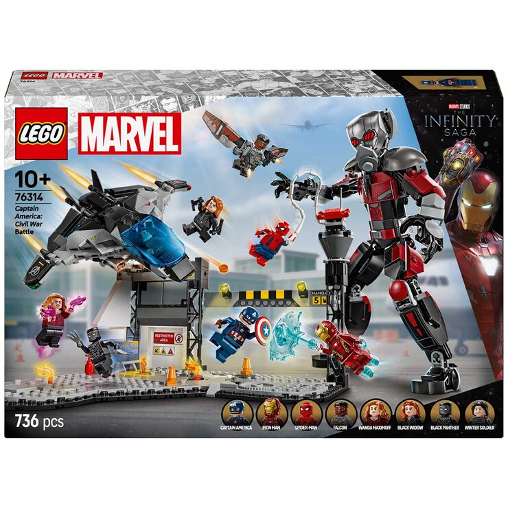 LEGO Marvel Captain America Civil War Action Battle Buildable Playset 76314 LEGO Marvel Captain America Civil War Action Battle Buildable Playset 76314