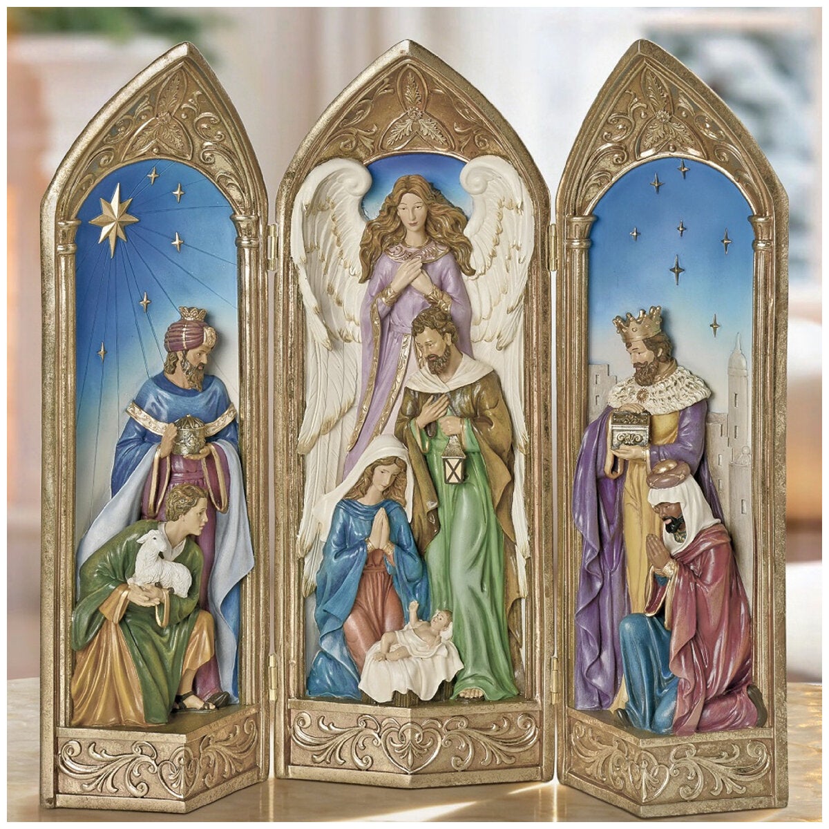 40.6cm Nativity Scene Tri-Fold