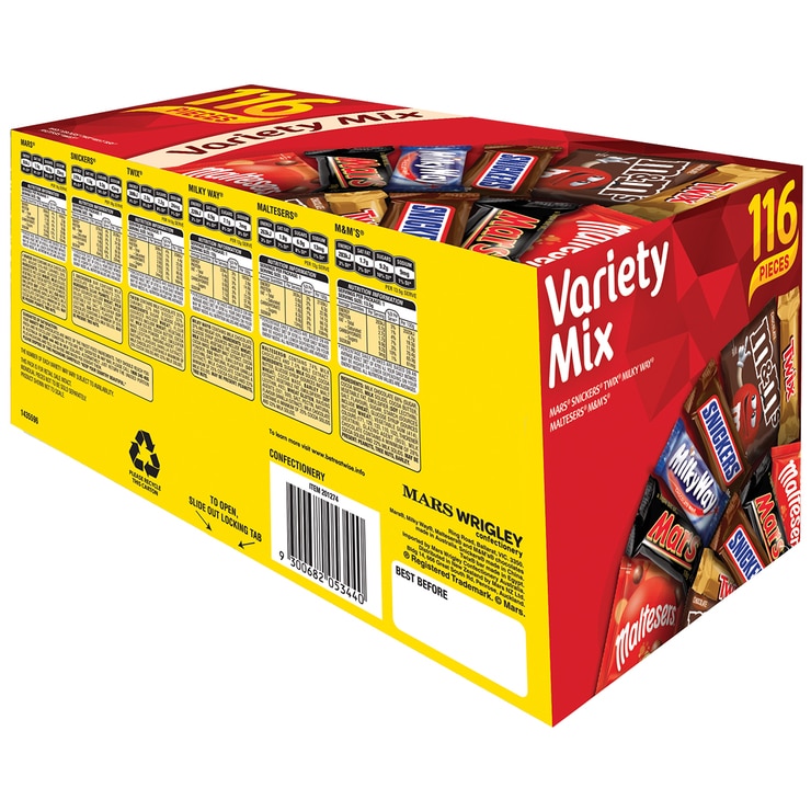 Mars Variety Mix Box 116 pieces 1.7 KG