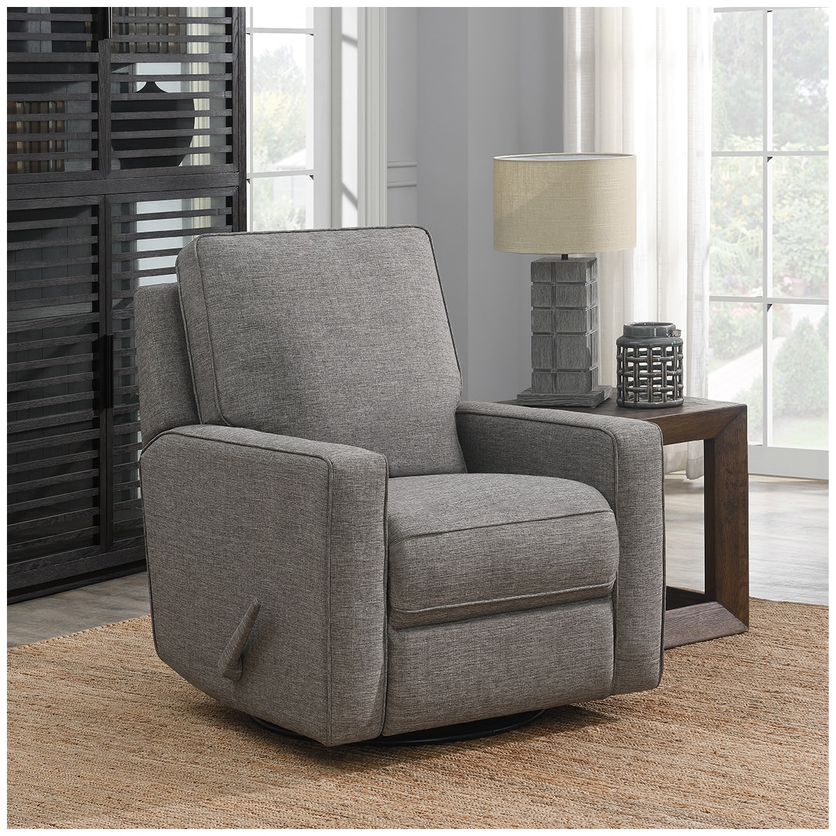 True Innovations Fabric Swivel Glider Recliner Grey Costco Australia