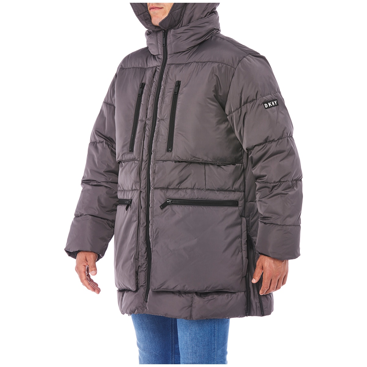 DKNY Men's Sherpa Jacket Grey