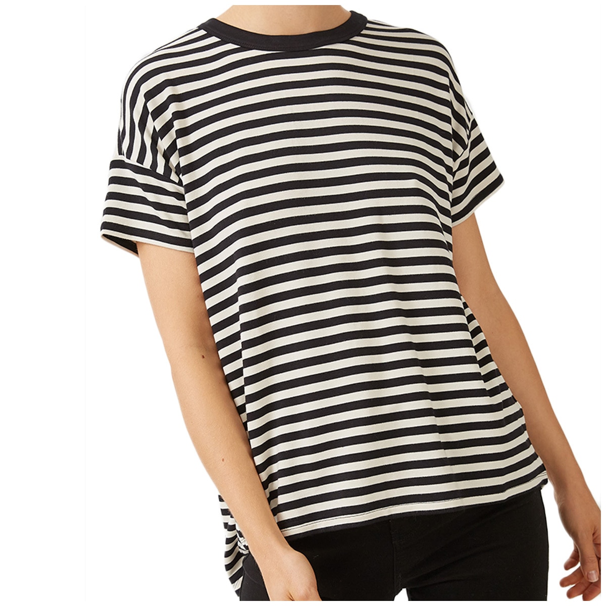 JAG Stripe Tee - Black/Ecru