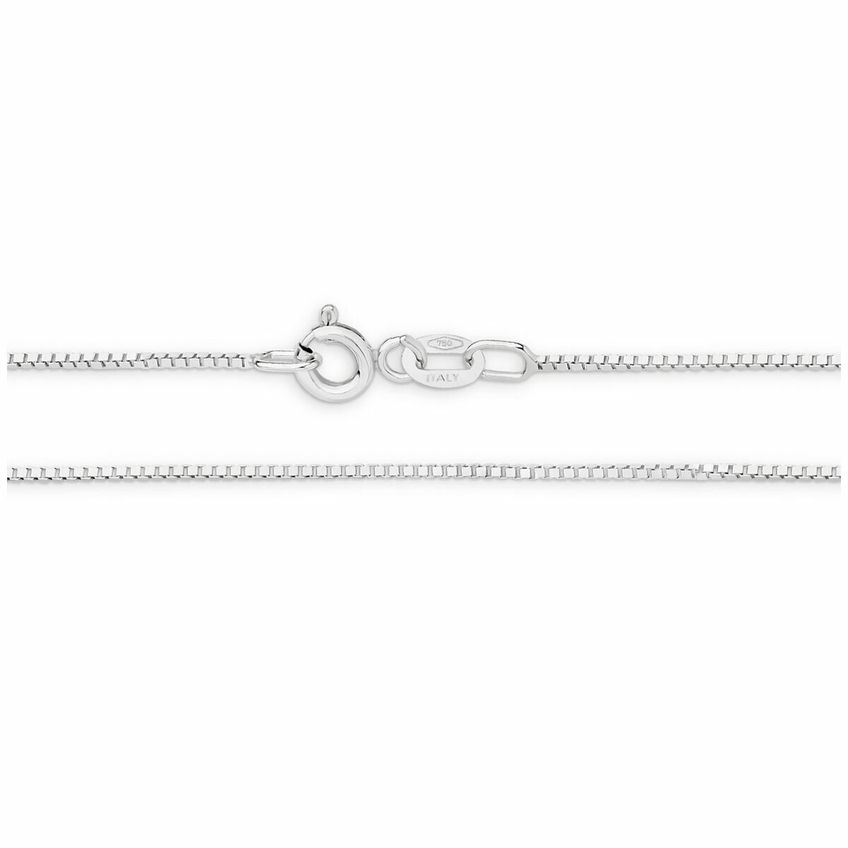 18KT White Gold Box Chain