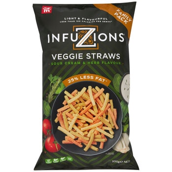 Majans Infuzions Veggie Straws 500g