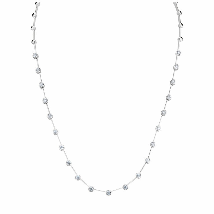 18KT White Gold VS2 I 1.00ctw Diamond Classic Line Necklace 18KT White Gold VS2 I 1.00ctw Diamond Classic Line Necklace