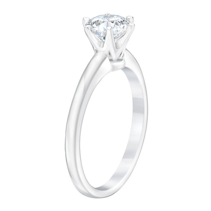 18KT White Gold 1.50ctw Round Solitaire Diamond Ring