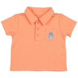 Peanut Shell 2pc Baby Set - Orange Top/Check Shorts