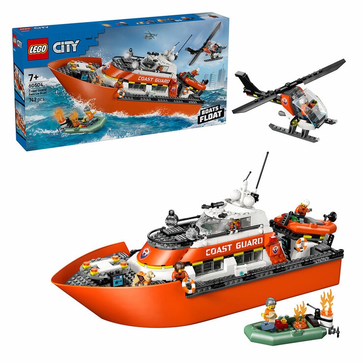LEGO City Coast Guard Rescue Boat & Helicopter 60504