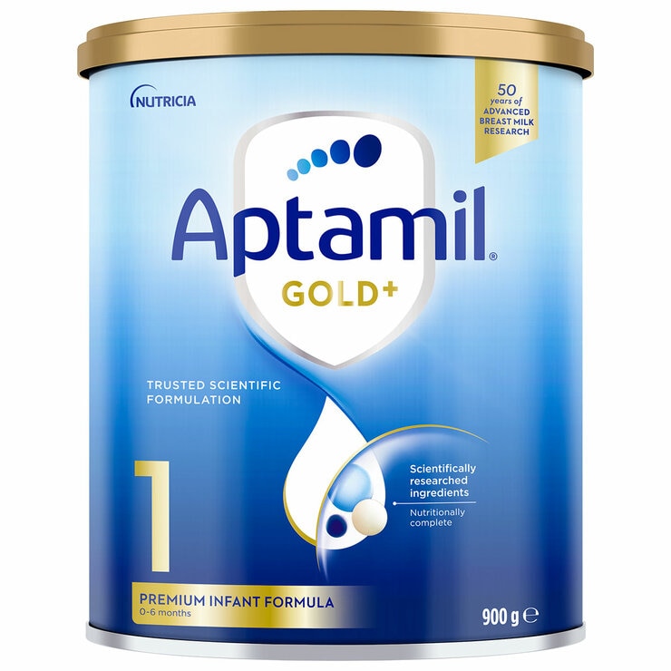 Aptamil Gold+ Stage 1 Infant Formula 0-6 Months 3 x 900g