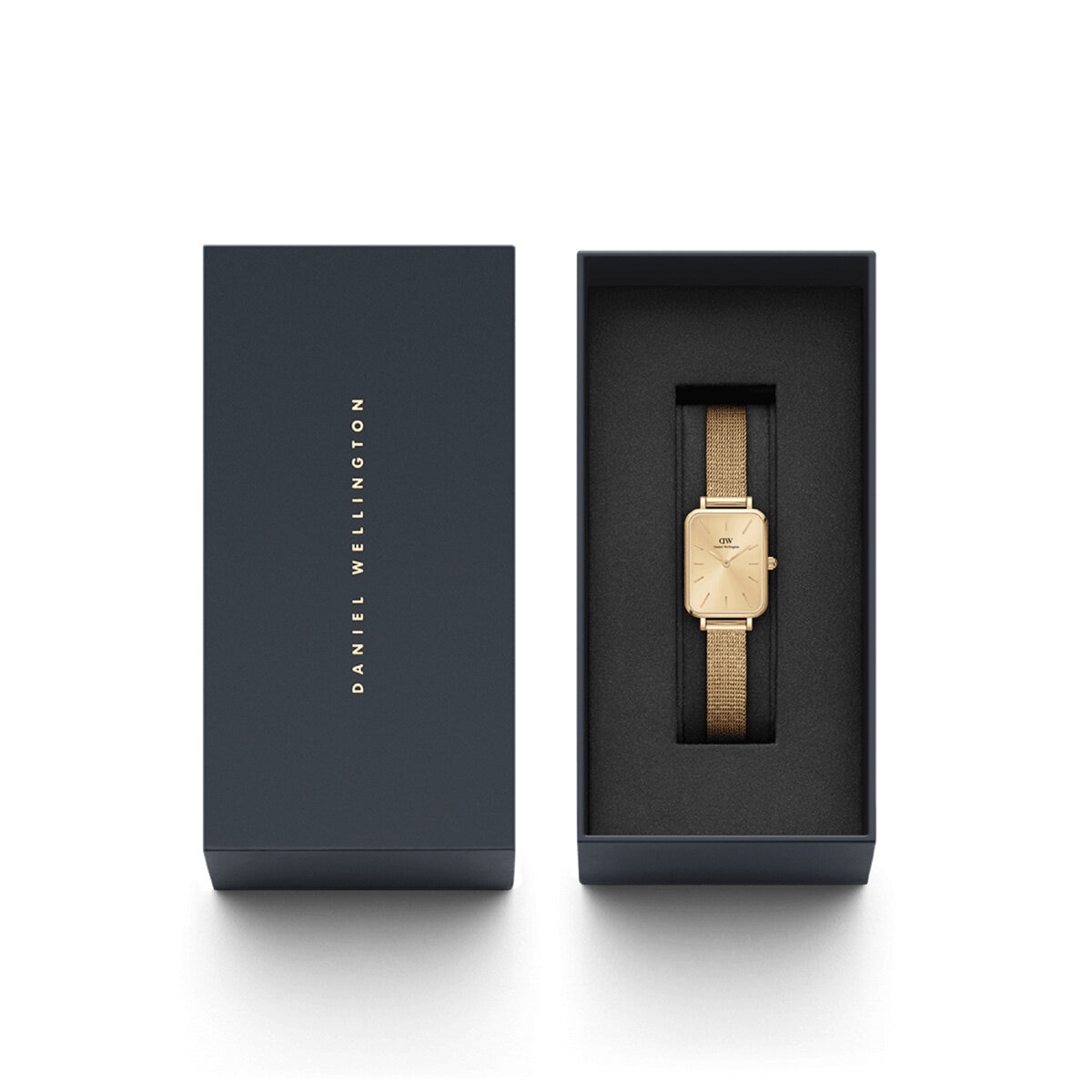 Daniel Wellington Quadro Unitone Gold Dial Women's Watch DW00100485 Daniel Wellington Quadro Unitone Gold Dial Women's Watch DW00100485