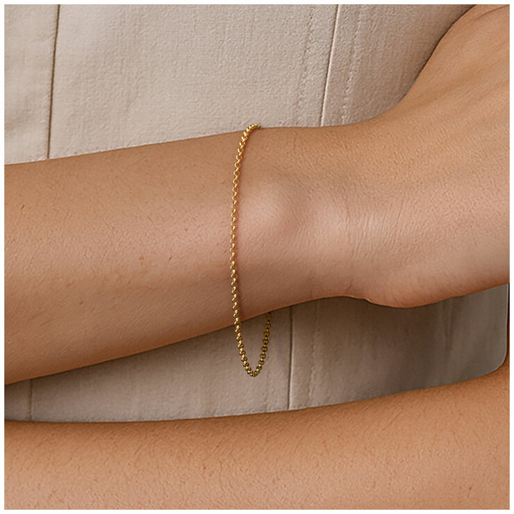 18KT Yellow Gold Belcher Bracelet 2g