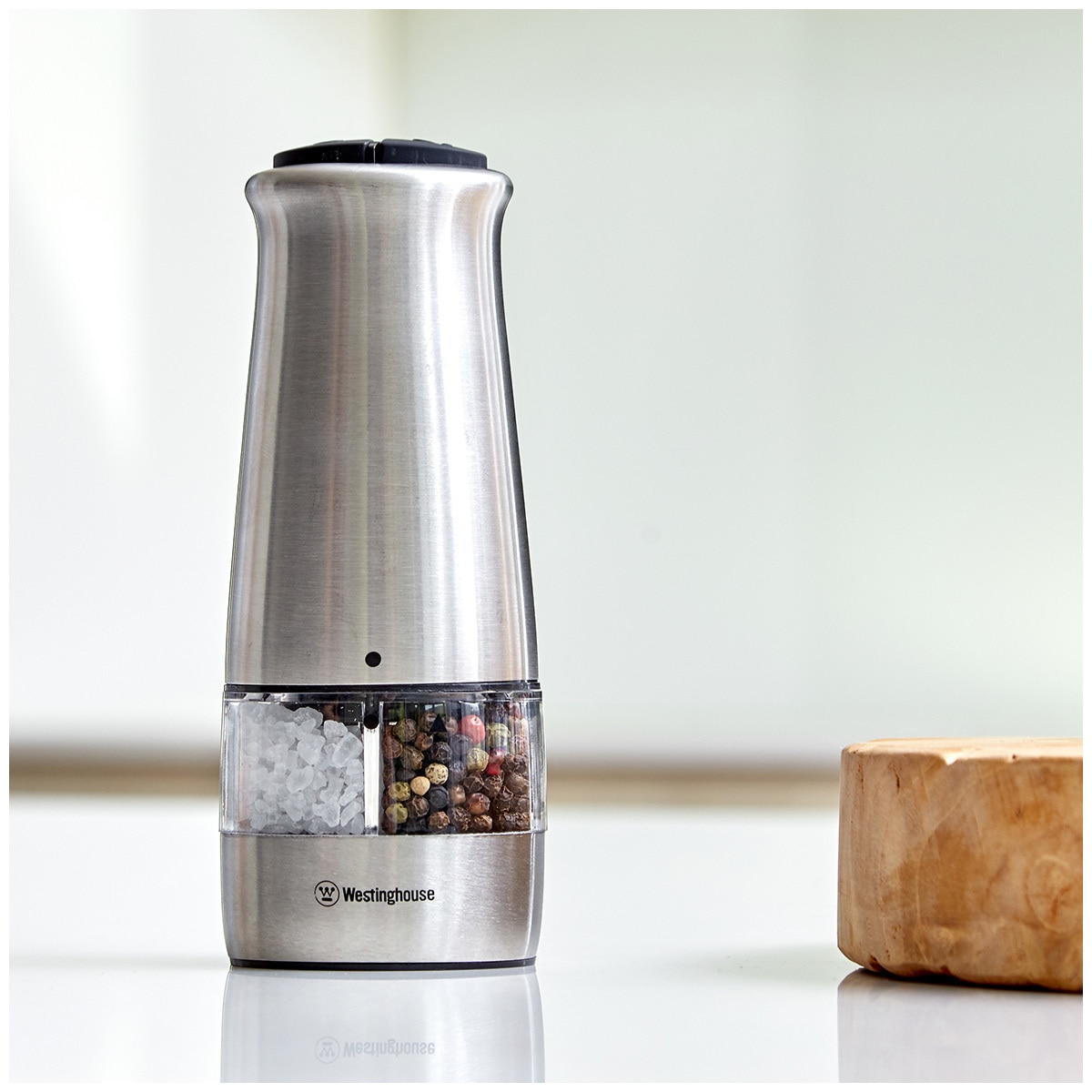 Westinghouse Salt And Pepper Mill, 2 In 1, Electric