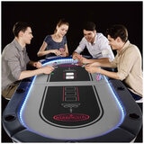 Barrington Billiards Company 10 Player Poker Table With LED Lights