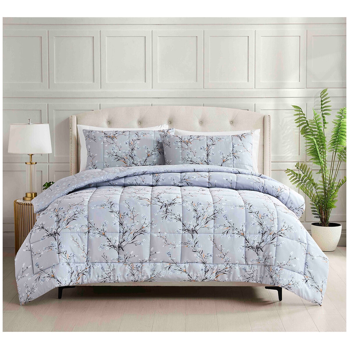 Istoria Home Quilted Comforter Queen 3 Piece Set