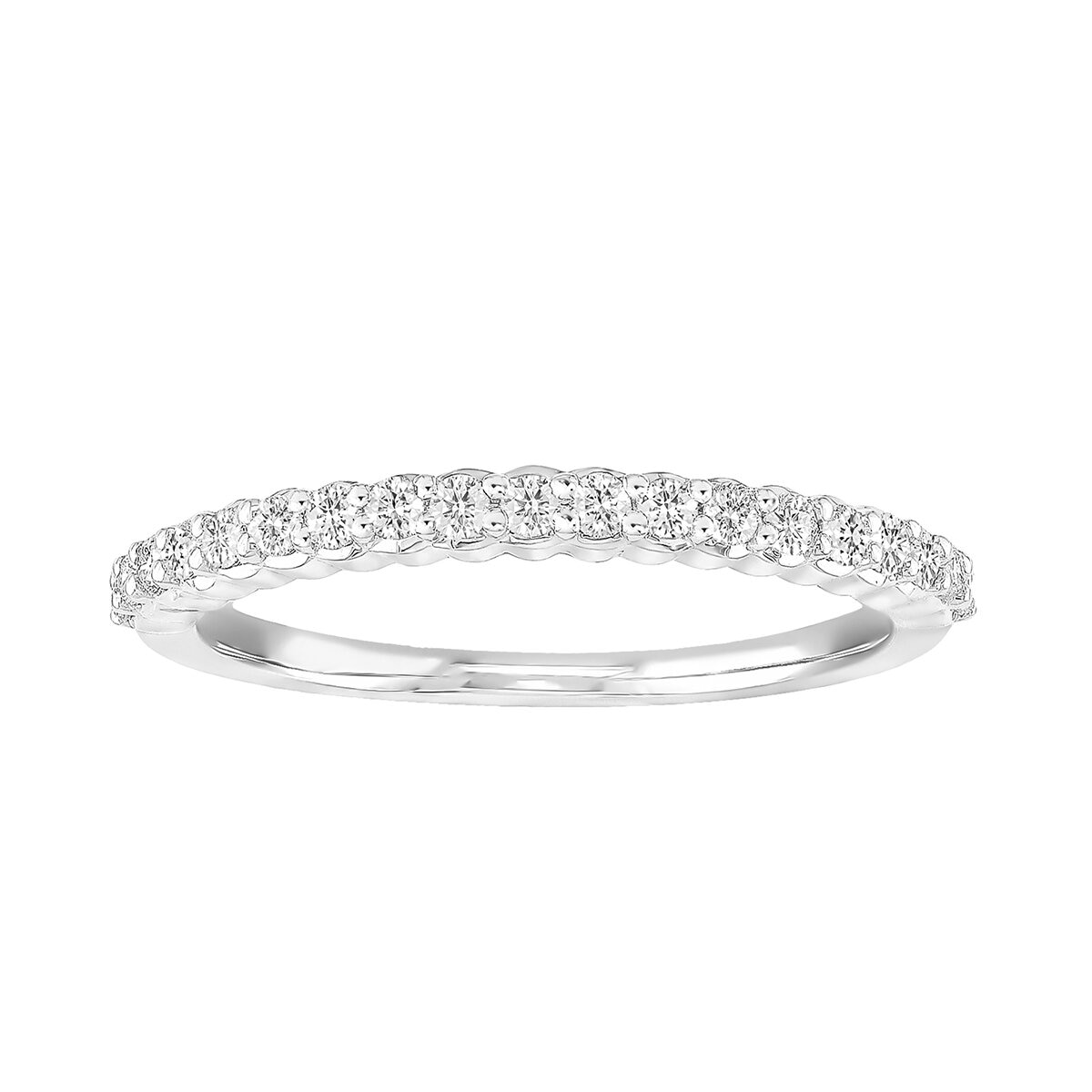 18KT White Gold 0.23ctw Diamond Prong Set Band Ring/