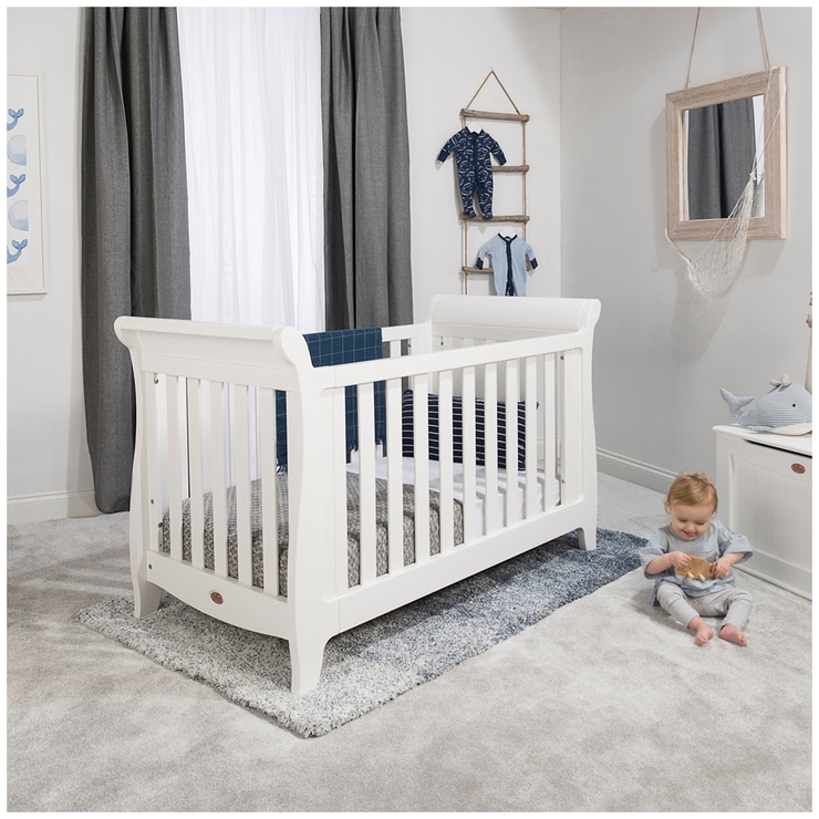 Boori Sleigh Expandable Cot Bed Barley White Costco Australia