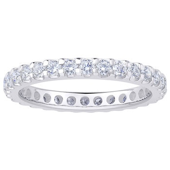 Platinum 1.00ctw Round Brilliant Cut Diamond Eternity Ring