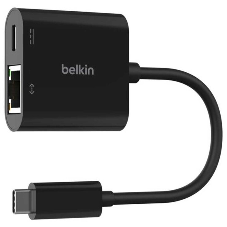 Belkin USB-C To Ethernet And Charge Adapter Black INC019BTBK