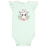 Peanut Shell 2pc Baby Set - Green Onsie/Print Skirt