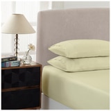 Bdirect Royal Comfort 1500 TC Cotton Rich Fitted sheet 3 PC Set Queen-Ivory