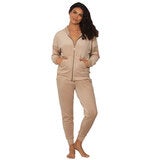 JEZEBEL Women's Velour Lounge Set Tan AU XS JEZEBEL Women's Velour Lounge Set Tan AU XS