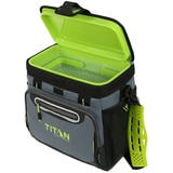 Titan 16 Can Zipperless Cooler - Grey/Green