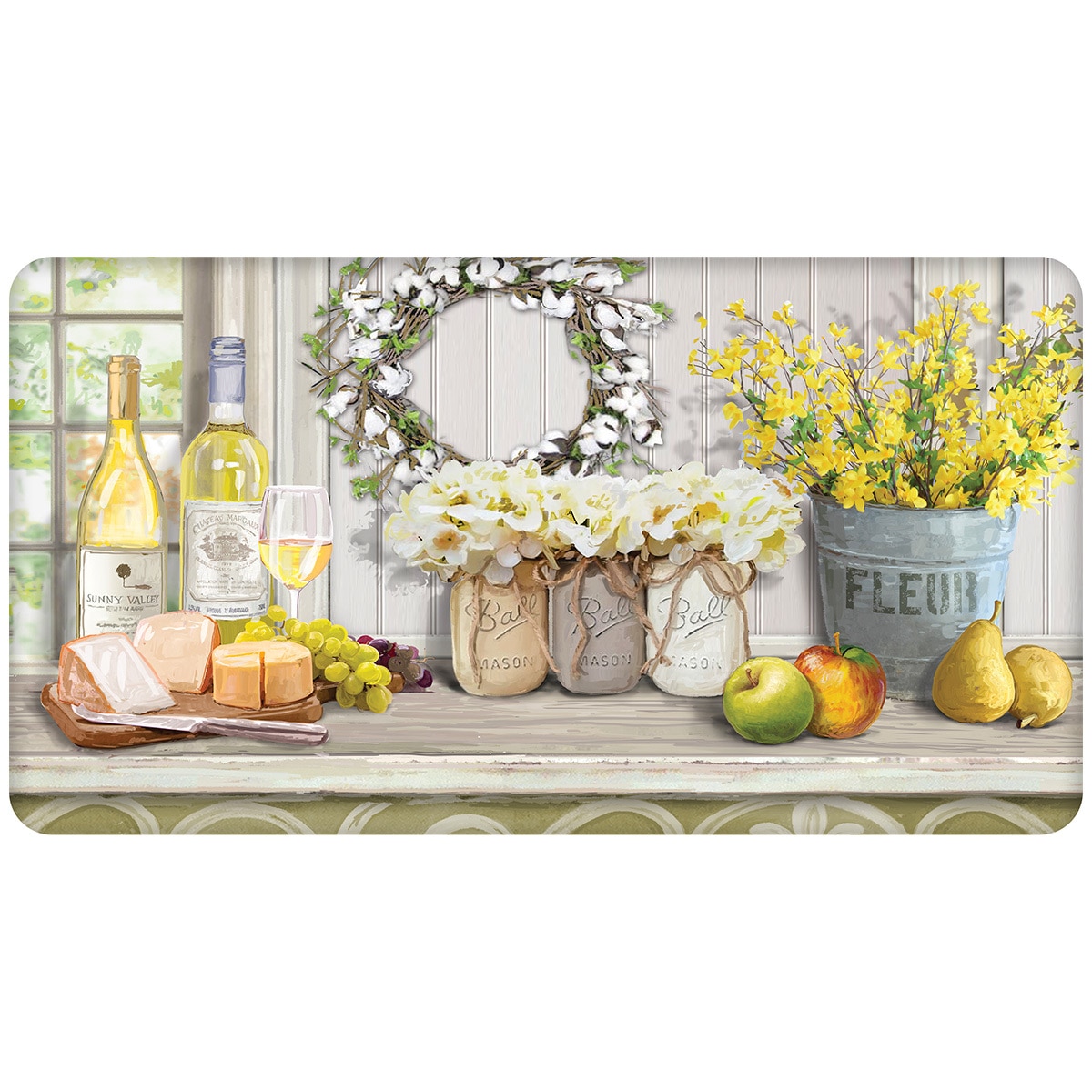 Comfort Chef Beveled Kitchen Mat - Harvest
