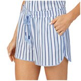Jane & Bleecker Notch Collar Shorty PJ Set - Blue Stripe
