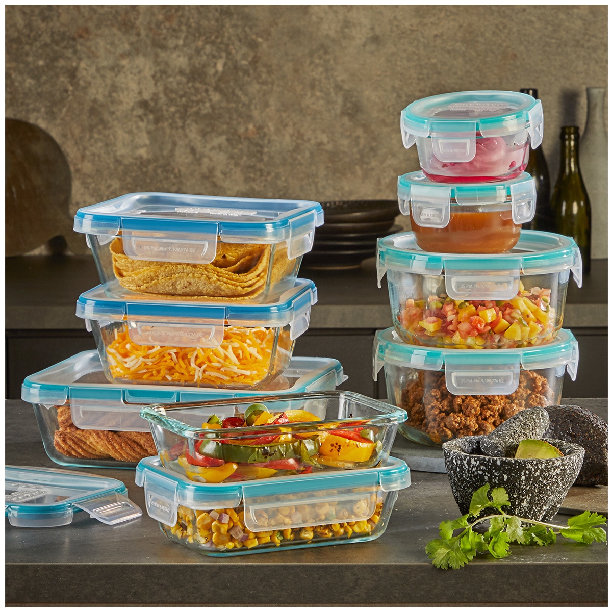 Snapware Pyrex 18 piece Glass set